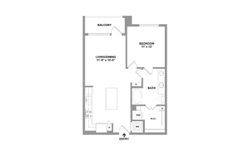 Arc at the Grid Houston Apartment Floor Plan 17