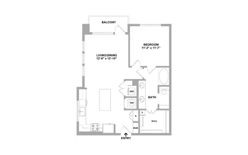 Arc at the Grid Houston Apartment Floor Plan 34