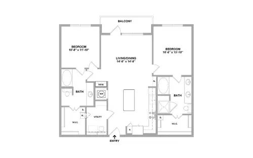 Arc at the Grid Houston Apartment Floor Plan 39