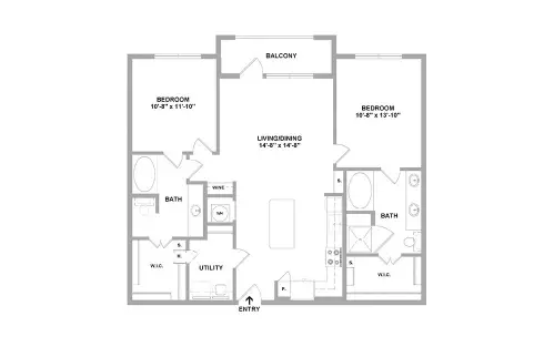 Arc at the Grid Houston Apartment Floor Plan 43
