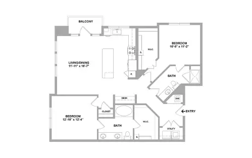 Arc at the Grid Houston Apartment Floor Plan 48