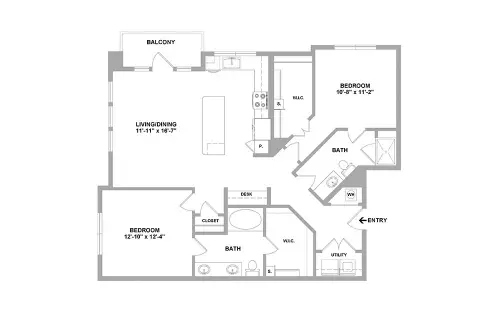 Arc at the Grid Houston Apartment Floor Plan 49