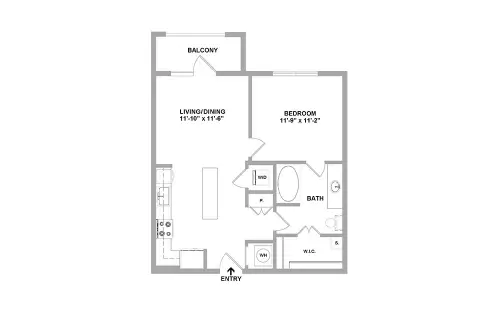 Arc at the Grid Houston Apartment Floor Plan 7