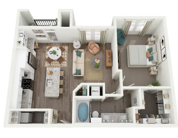 Ariza Westview Houston Apartment Floor Plan 3