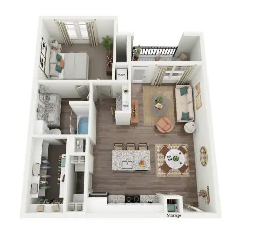 Ariza Westview Houston Apartment Floor Plan 4