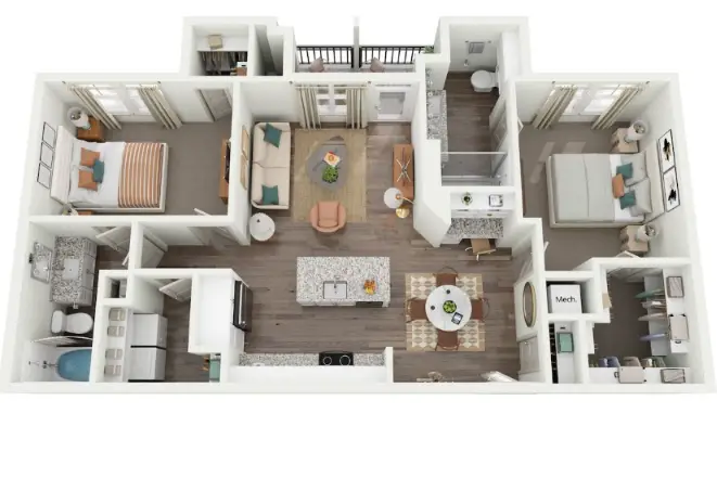 Ariza Westview Houston Apartment Floor Plan 7