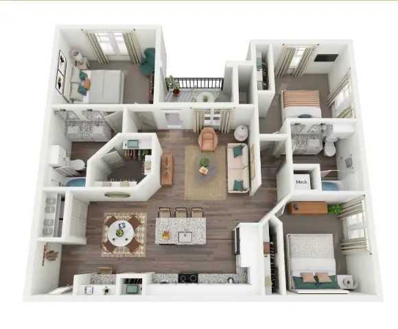 Ariza Westview Houston Apartment Floor Plan 9