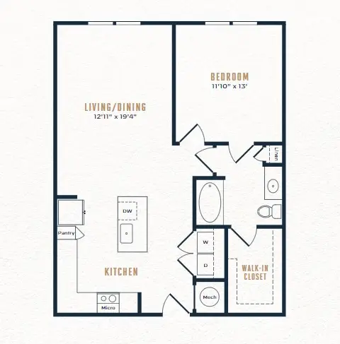 August Friendswood Houston Apartment Floor Plan 1