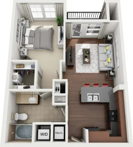Avanti Cityside Apartments Houston Floor Plan 1