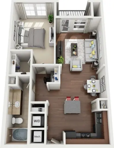 Avanti Cityside Apartments Houston Floor Plan 3