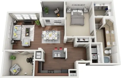 Avanti Cityside Apartments Houston Floor Plan 6