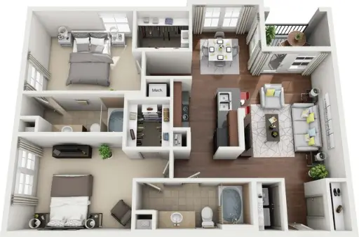 Avanti Cityside Apartments Houston Floor Plan 8