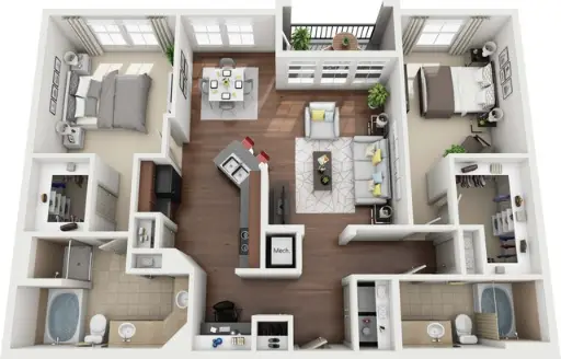 Avanti Cityside Apartments Houston Floor Plan 9