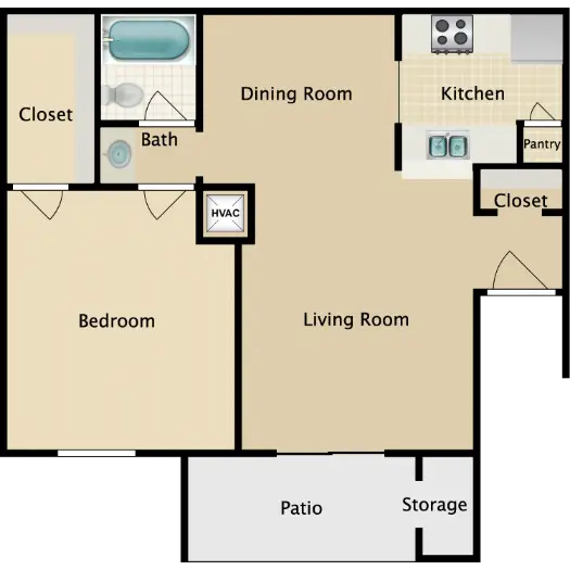 Bay Meadows Apartments Friendswood Houston Apartments Floor Plan 1