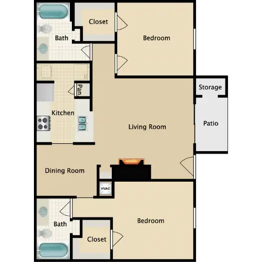 Bay Meadows Apartments Friendswood Houston Apartments Floor Plan 4