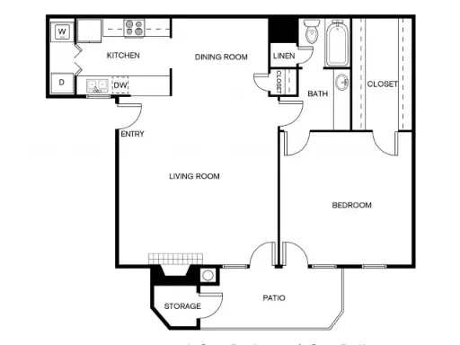 Bellevue at Clear Creek Houston Apartments Floor Plan 3