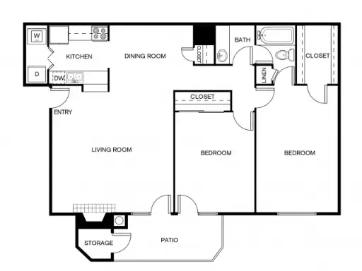 Bellevue at Clear Creek Houston Apartments Floor Plan 5