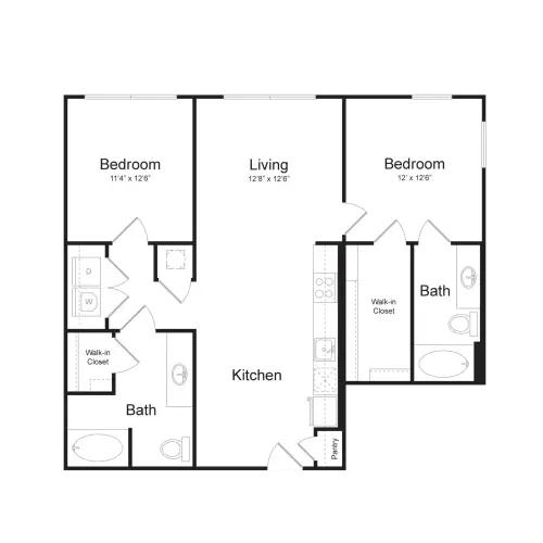 Birchway Spring Cypress Houston Apartment Floor Plan 4