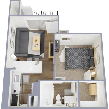 Bridges of Cypress Creek Houston Apartment Floor Plan 1