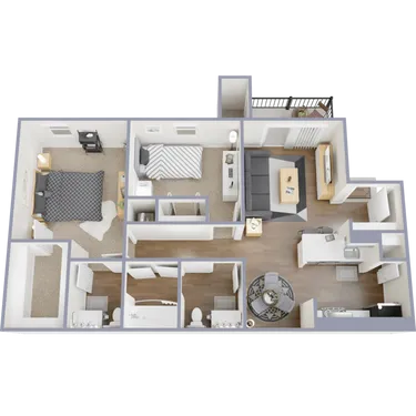 Bridges of Cypress Creek Houston Apartment Floor Plan 5