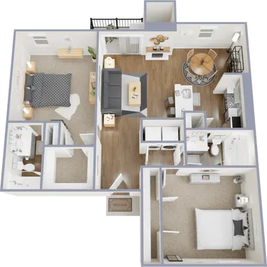 Bridges of Cypress Creek Houston Apartment Floor Plan 6