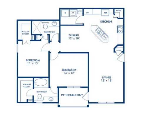 Camden Cypress Creek Houston Apartment Floor Plan 11