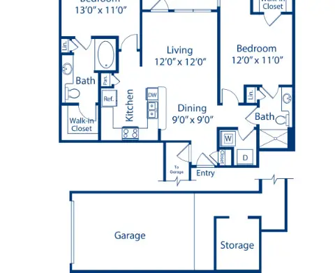 Camden Cypress Creek Houston Apartment Floor Plan 15