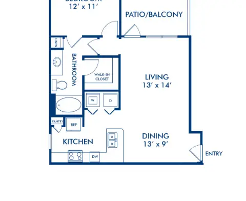 Camden Cypress Creek Houston Apartment Floor Plan 2