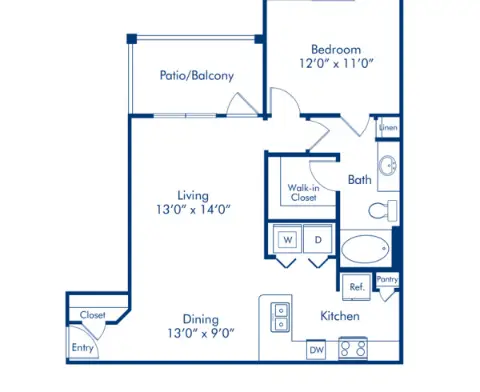 Camden Cypress Creek Houston Apartment Floor Plan 3