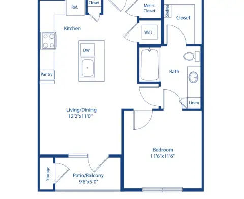 Camden Cypress Creek Houston Apartment Floor Plan 4