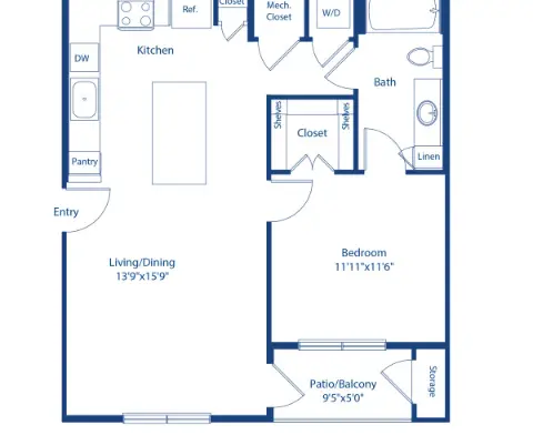 Camden Cypress Creek Houston Apartment Floor Plan 5