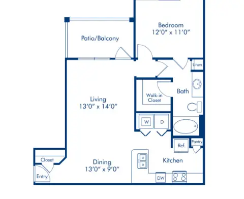 Camden Cypress Creek Houston Apartment Floor Plan 8