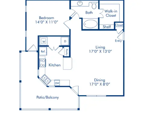 Camden Cypress Creek Houston Apartment Floor Plan 9