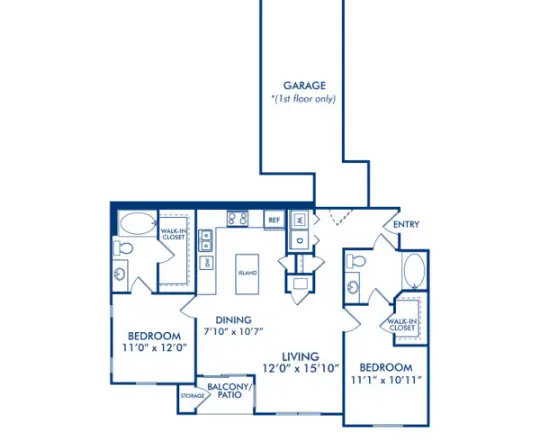 Camden Downs at Cinco Ranch Houston Apartment Floor Plan 4