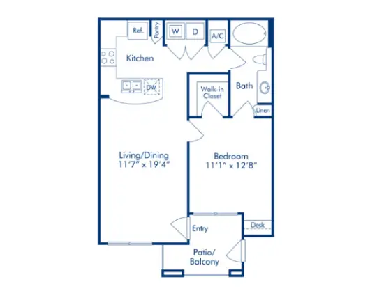 Camden Grand Harbor Houston Apartment Floor Plan 2