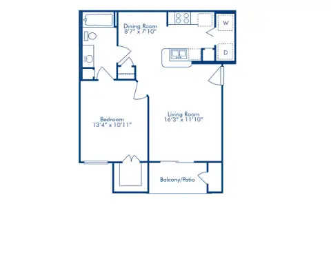 Camden Greenway Houston Apartment Floor Plan 2