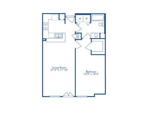 Camden Greenway Houston Apartment Floor Plan 3