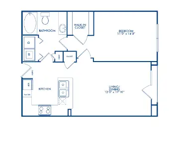 Camden Heights Houston Apartment Floor plan 3