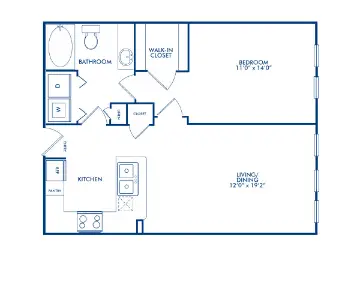 Camden Heights Houston Apartment Floor plan 4