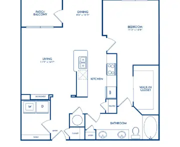 Camden Heights Houston Apartment Floor plan 5