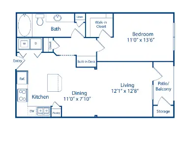 Camden Heights Houston Apartment Floor plan 6