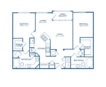 Camden Heights Houston Apartment Floor plan 7