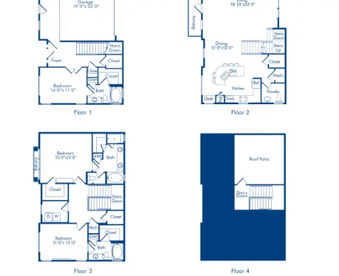 Camden Highland Village Houston Apartment Floor Plan 17