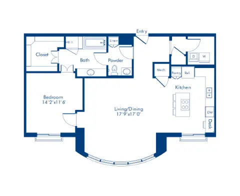 Camden Highland Village Houston Apartment Floor Plan 8