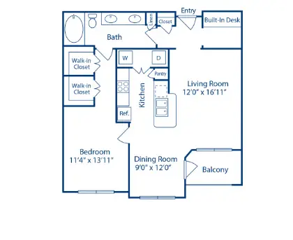 Camden Plaza Houston Apartment Floor Plan 10