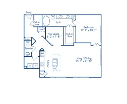 Camden Plaza Houston Apartment Floor Plan 12