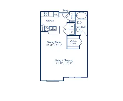 Camden Plaza Houston Apartment Floor Plan 3