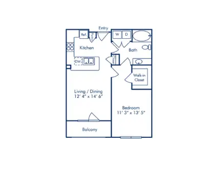 Camden Plaza Houston Apartment Floor Plan 4