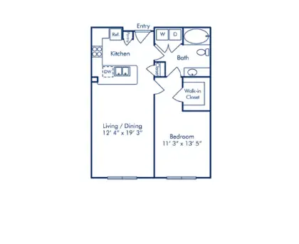 Camden Plaza Houston Apartment Floor Plan 6