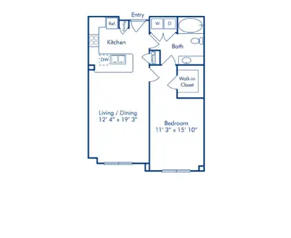 Camden Plaza Houston Apartment Floor Plan 7